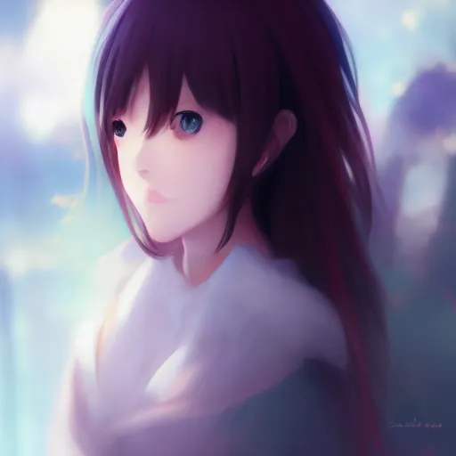 Prompt: A realistic anime painting of a beautiful female wired to a colossal computer, digital painting by Sakimichan, Makoto Shinkai, WLOP, Rossdraws, Pixivs and , digital painting. trending on Pixiv. SFW version —H 1080 —W 1920