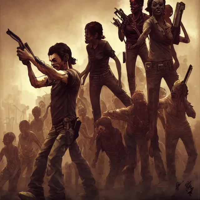 Image similar to the walking dead game stanley artgerm lau, wlop, rossdraws, frank frazetta, andrei riabovitchev, marc simonetti