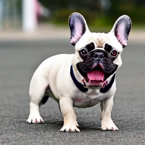 Prompt: crazy french bulldog