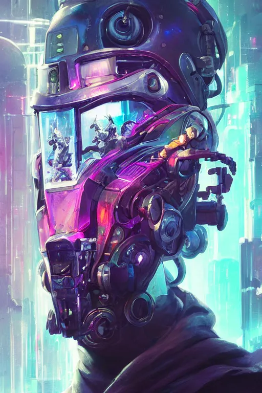 Image similar to portrait of a cybernetic samurai with holographic llama face, cyberpunk concept art by pete mohrbacher and artgerm and wlop and greg rutkowski and deathburger, digital art, highly detailed, intricate, sci-fi, sharp focus, llama, Trending on Artstation HQ, deviantart, unreal engine 5, 4K UHD image, daily deviation, llama llama