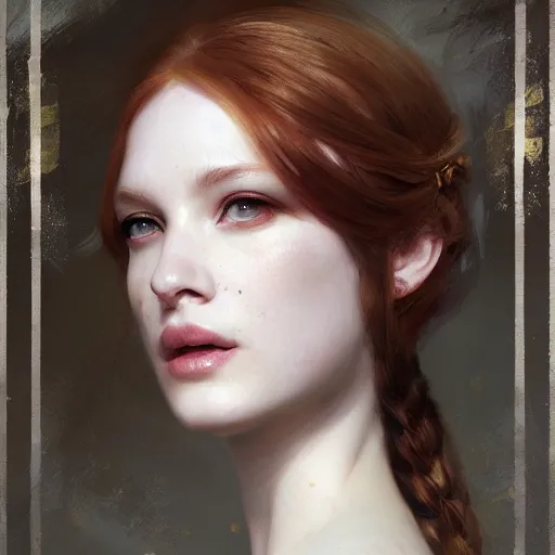 Portrait Of Beautiful Pale Maiden Who Looks Like 