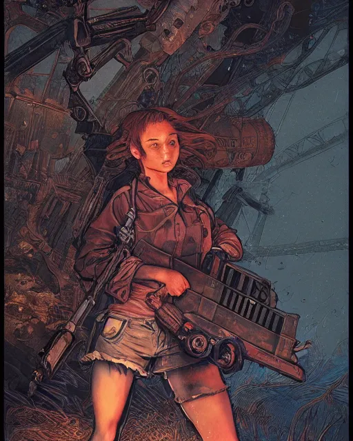 Image similar to a coalminer girl, midshot single subject, art poster, ambient lighting, detailed, by ayami kojima, makoto shinkai, kilian eng
