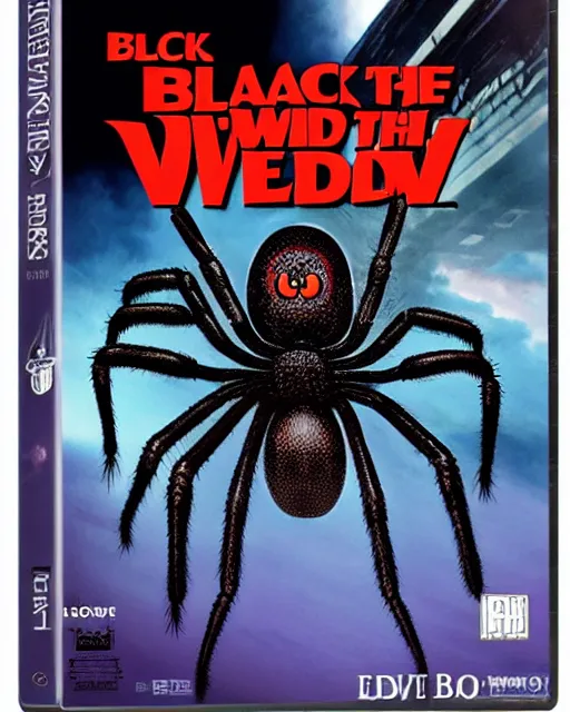 Prompt: 'attack of the giant black widow spider!' blu-ray DVD case still sealed in box, ebay listing