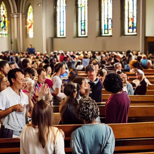 Image similar to people in church in san fransisco