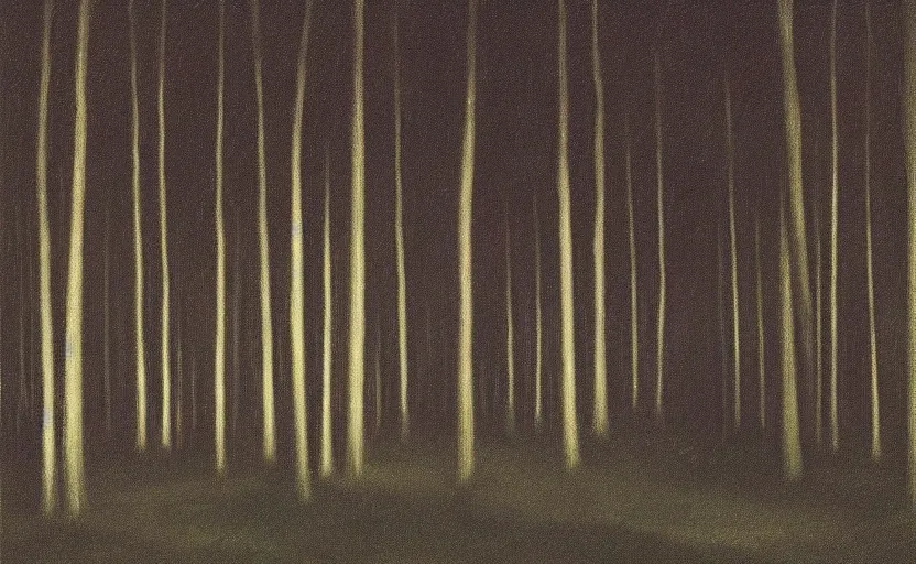 Image similar to dark fantasy forest, night, made by Edward Hopper