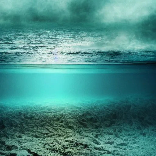 Prompt: A hidden sea buried deep