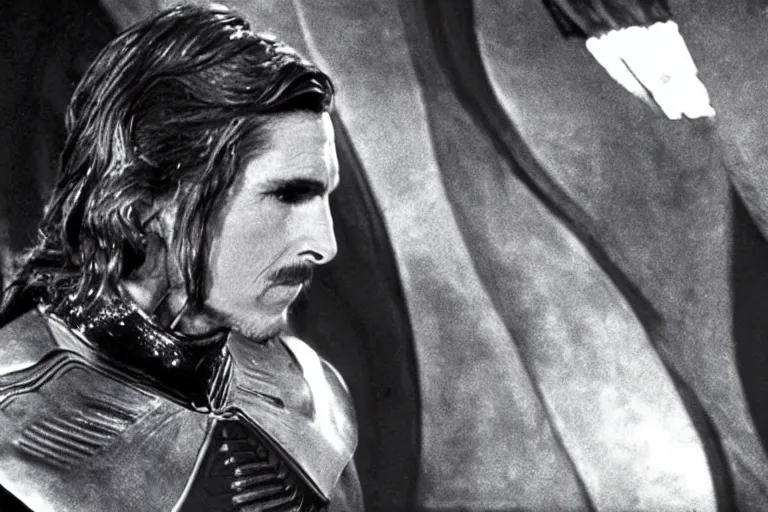 Image similar to film still of Christian Bale as Feyd-Rautha in Dune 1965