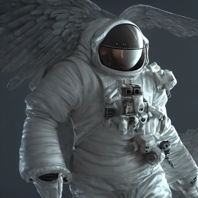 Prompt: angel astronaut boss in dark souls, dark cinematic, volumetric, realistic, cinematic lighting, ray tracing, unreal engine 5, unreal engine render, octane render, hyper realistic, photo, 8 k