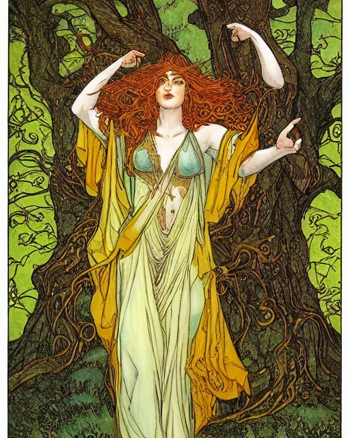 Prompt: kim kadarshian as the oracle of trees by rebecca guay, masterpiece