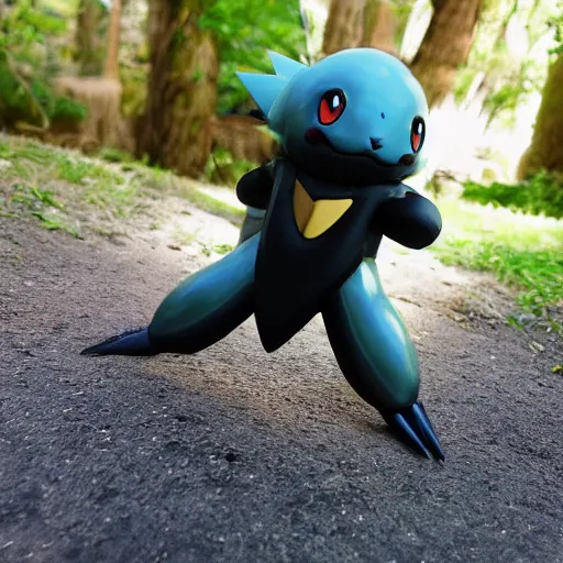 Image similar to rare photo of futuristic pokemon creature found in wild, 5 5 mm