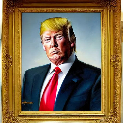 Image similar to portrait of Donald Trump by Jon McNaughton