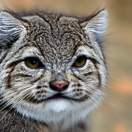 Image similar to pallas cat extreme closeup