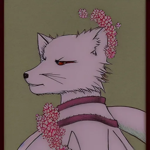 Image similar to sakura fox, by araki hiruhiko