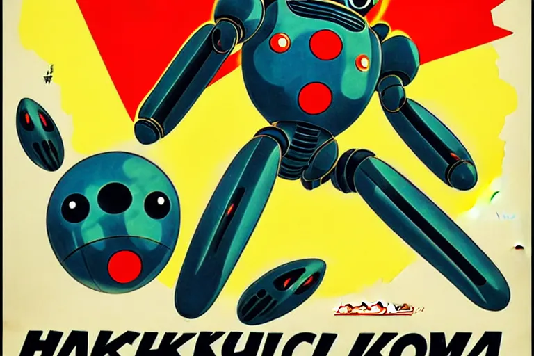 Image similar to 1940s, war, anime, poster, tachikoma