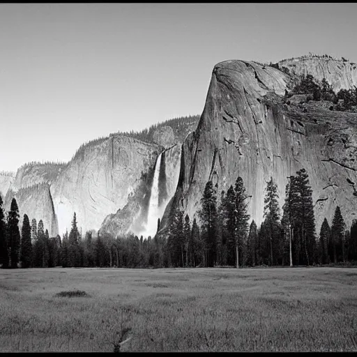 Image similar to black-and-white landscape photograph of Yosemite National Park by Ansel Adams width 1024