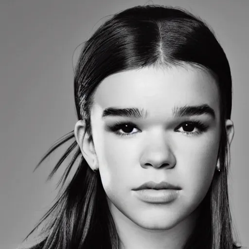Image similar to hailee steinfeld with her arms above her head posing for a photoshoot, professional modeling photography