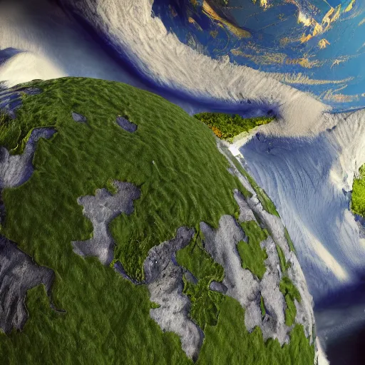 Prompt: the earth logo highly detailed, unreal engine,