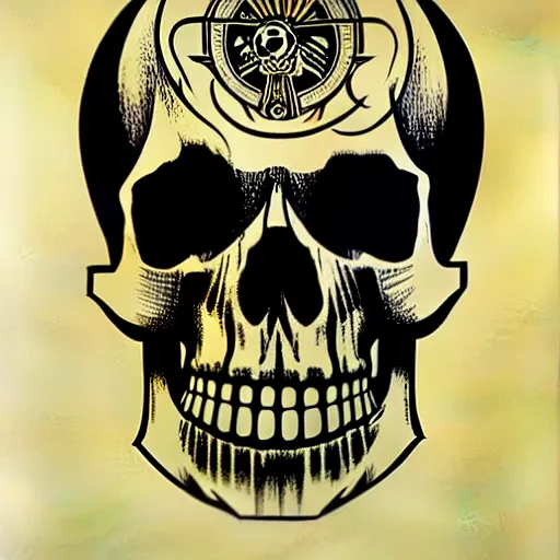 Image similar to skull, realistic. by shepard fairey