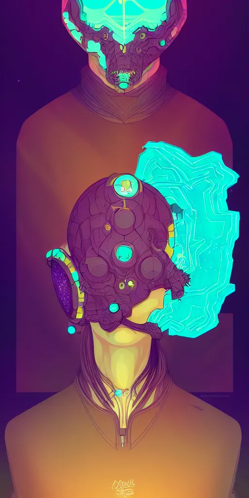 Image similar to 🧠👾, phantom, dreary, dramatic, fluid, golden ratio, artstation, moebius + loish, hd,