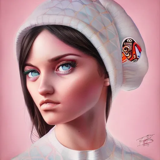 Image similar to sarah down finder portrait, Pixar style, by Tristan Eaton Stanley Artgerm and Tom Bagshaw.