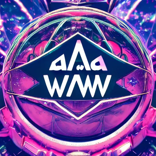 Image similar to a and w vaporwave logo, digital art, cosmic, 3 d high definition, trending on art station, photorealistic, high resolution, 8 k, octane, hyper detailed, insane details, intricate, elite, ornate, elegant trend, highly detailed and intricate, sharp focus, photography, unreal engine