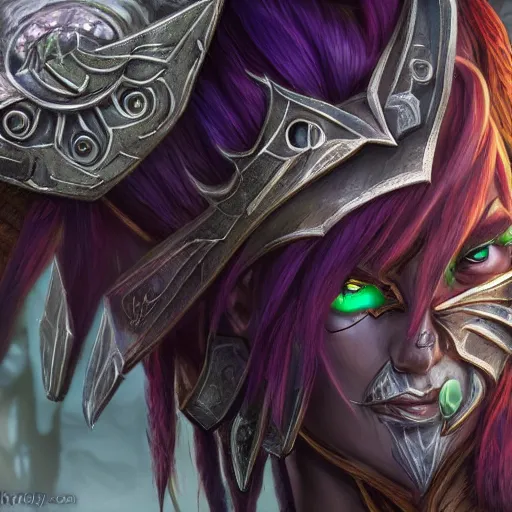 Prompt: night elf warden world of warcraft fantasy character design close up, wide angle, ultra realistic, intricate details,, highly detailed, abstract art piece by krysdecker