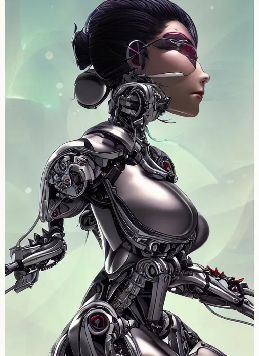 Prompt: portrait of a beautiful cyborg woman screams by Yukito Kishiro, biomechanical, hyper detailled, trending on artstation