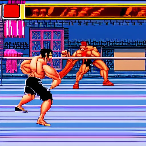 Prompt: a screenshot of final fight the videogame movie, 3 5 mm lens