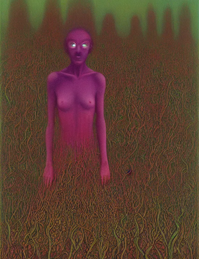 Prompt: fungal bloom fairy monarch forgotten mold fae king by zdzisław beksiński, oil painting award winning, chromatic aberration bizarre colors