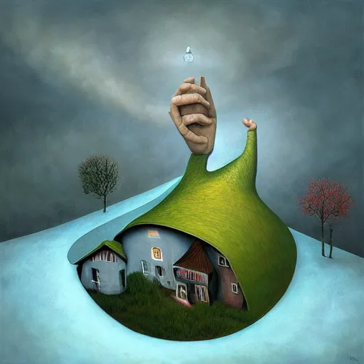 Image similar to recursive, painting hand, gediminas pranckevicius