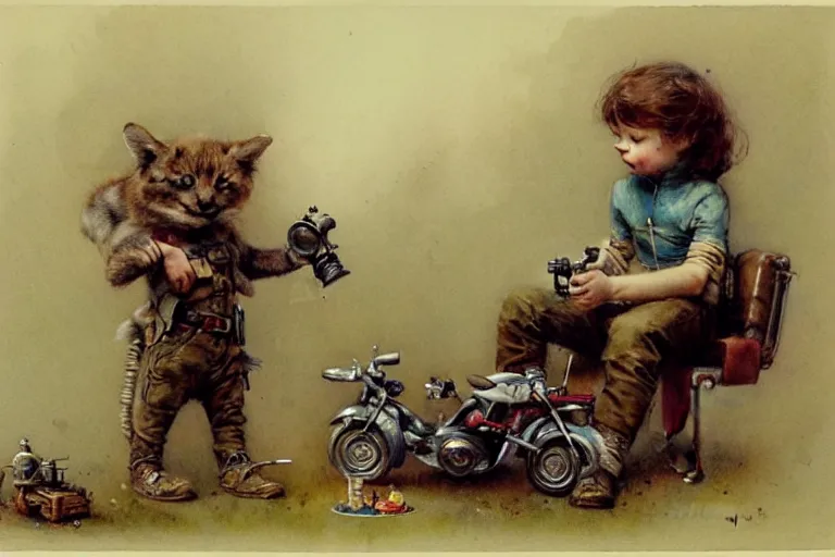 Image similar to adventurer ( ( ( ( ( 1 9 5 0 s retro future living room. muted colors. toys laying around ) ) ) ) ) by jean baptiste monge, chrome red