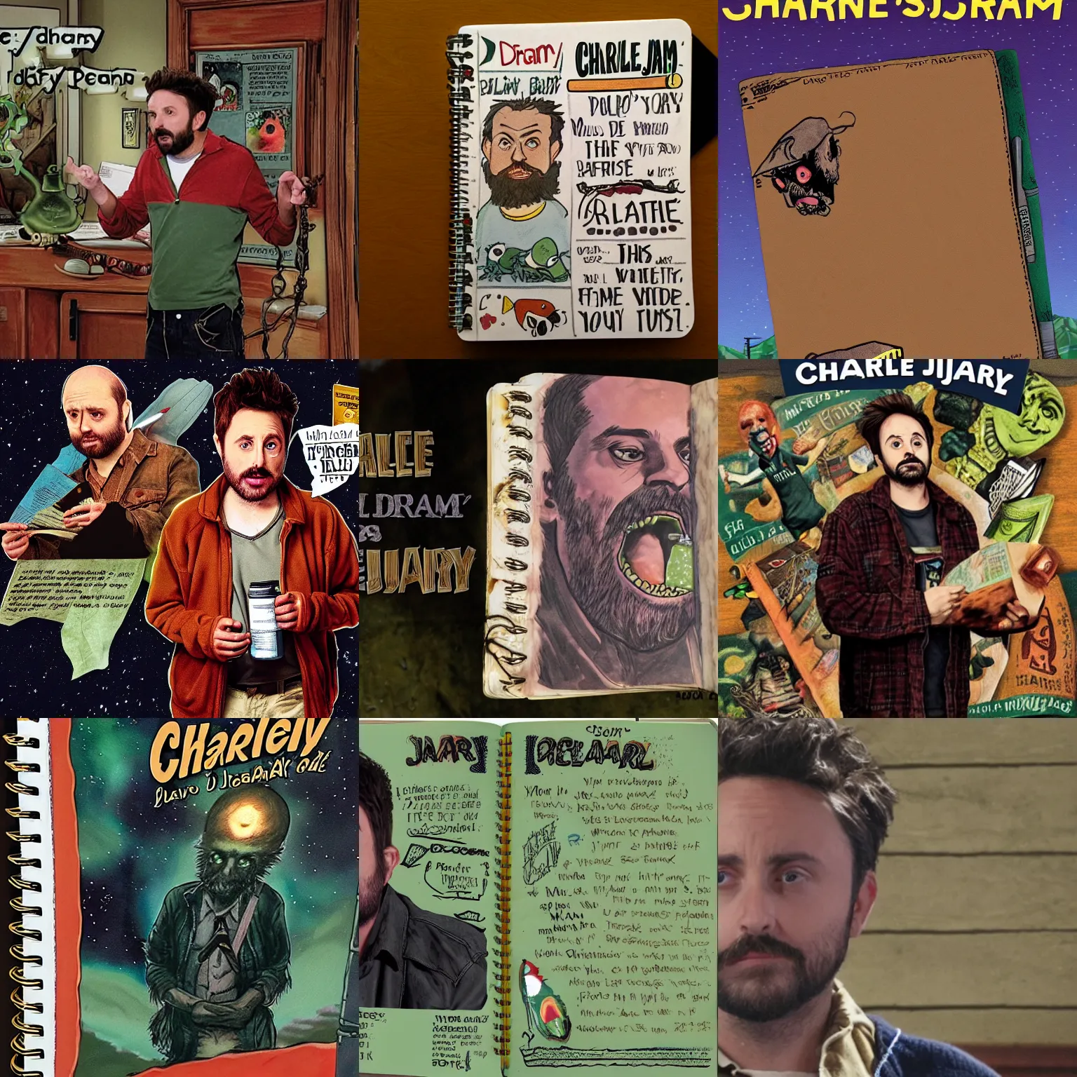 Prompt: Charlie Kelly's dream journal