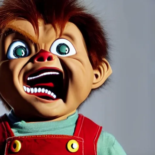 Image similar to easy how to guide for cleaning chucky doll screaming