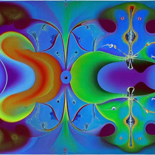 Prompt: painting of mandelbrot fractal by salvador dali