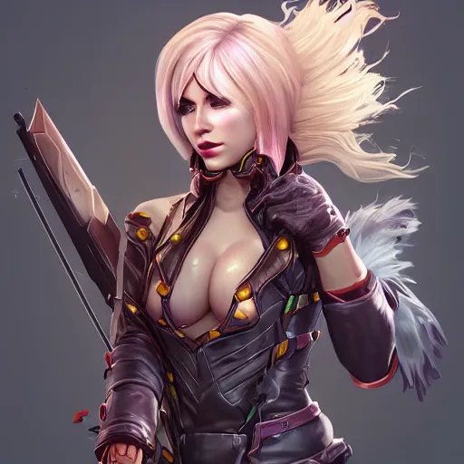 Image similar to vi from arcane, artstation,