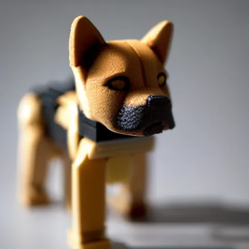 Image similar to shiba inu dog as a lego set, soft lighting