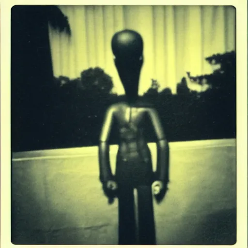 Image similar to an uncanny figure standing at disney world, polaroid, horror, creepy