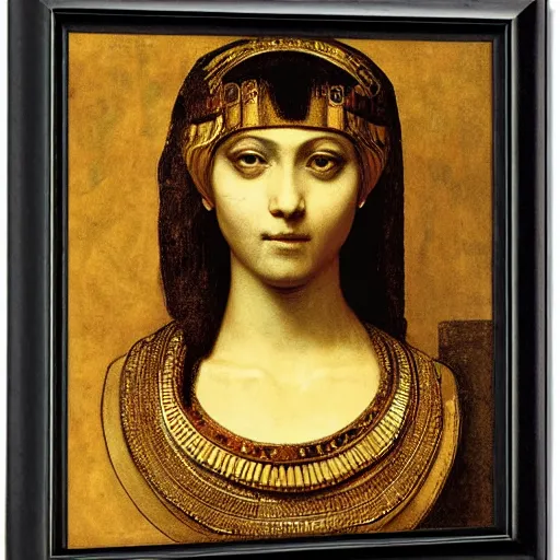 Prompt: cleopatra by leonardo da vinci