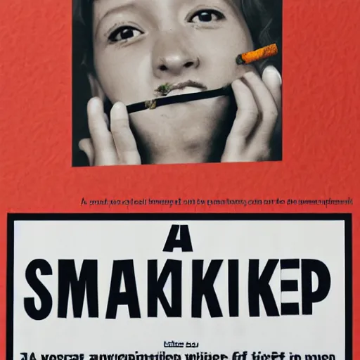 Image similar to an awareness poster about smoking