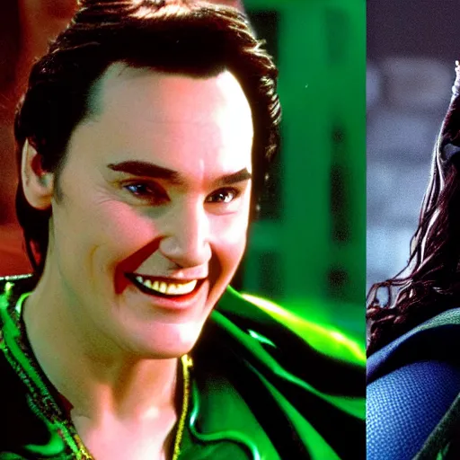 Image similar to young norm macdonald as Loki in Thor