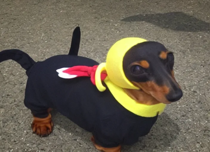 Prompt: Dachshund as a minion