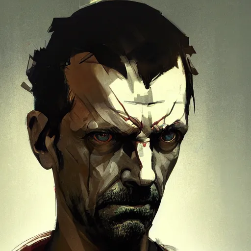 Image similar to portrait of Gregory House, dramatic lighting, illustration by Greg rutkowski, yoji shinkawa, 4k, digital art, concept art, trending on artstation