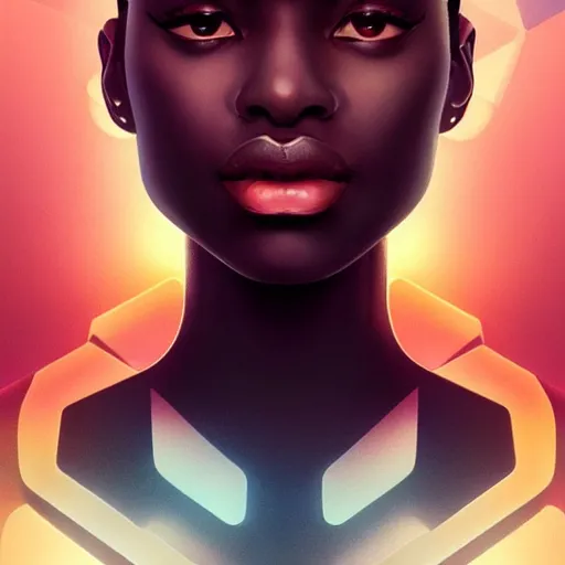 Image similar to symmetry!! solid cube of light, hard edges, product render retro - futuristic poster scifi, black face characters, intricate, elegant, highly detailed, digital painting, artstation, concept art, smooth, sharp focus, illustration, dreamlike, art by artgerm