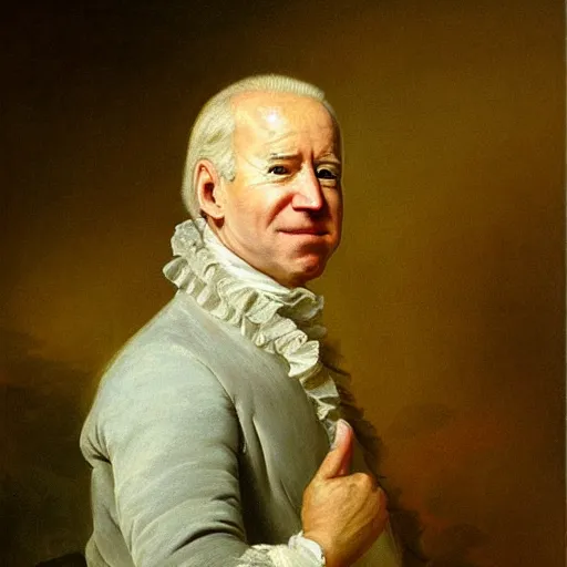 Image similar to portrait of joe biden in roccoco style, by fragonard, stunning, epic, eagles