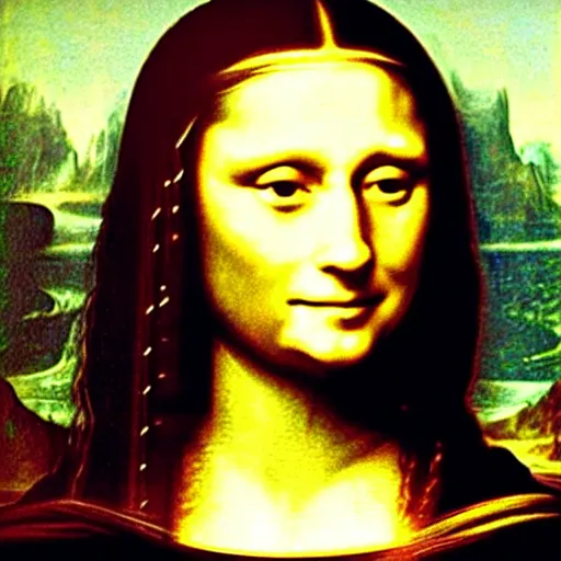 Image similar to “willem dafoe as the Mona Lisa”