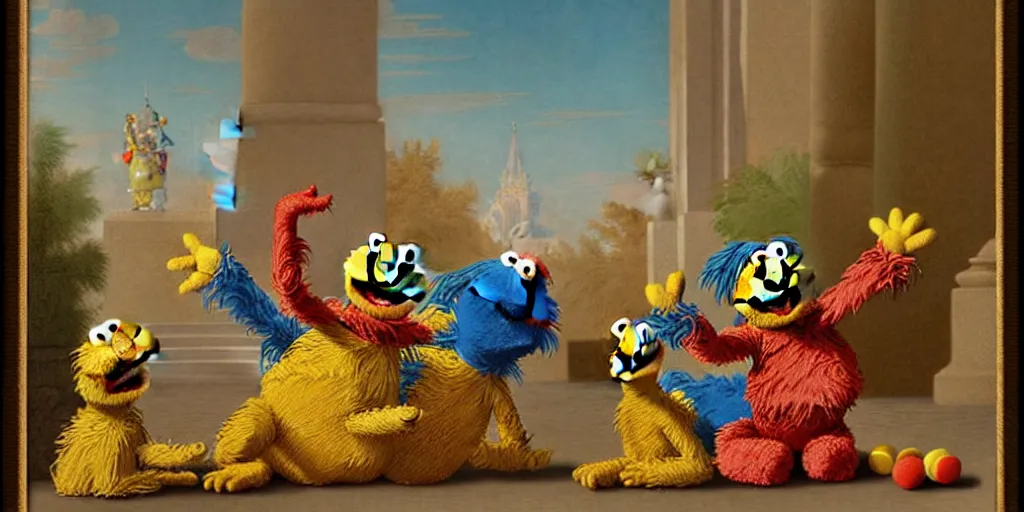 Image similar to the triumph of bert and ernie sesame street by carle vernet