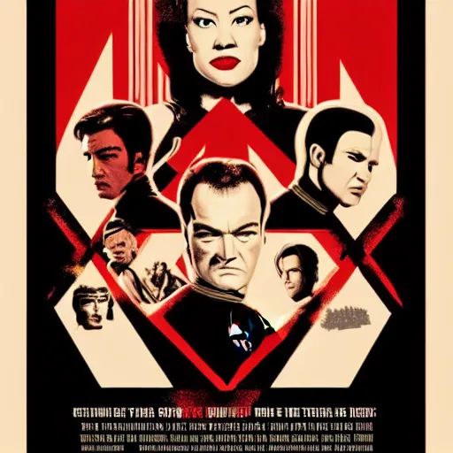 Prompt: a poster for quentin tarantino's star trek