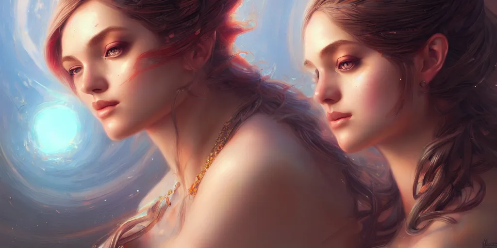 Image similar to portrait of a seductive aphrodite, half body, detailed intricate illustration, detailed illustration, hd, 4 k, digital art, overdetailed art, by greg rutkowski, by loish, complementing colors, trending on artstation, deviantart