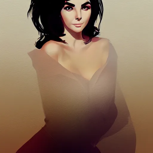 Image similar to portrait of elizabeth taylor, digital painting, 4k, anime key visual, artstation, kuvshinov ilya