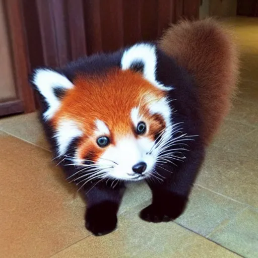 Image similar to Extremely cute!!! cat red panda hybrid